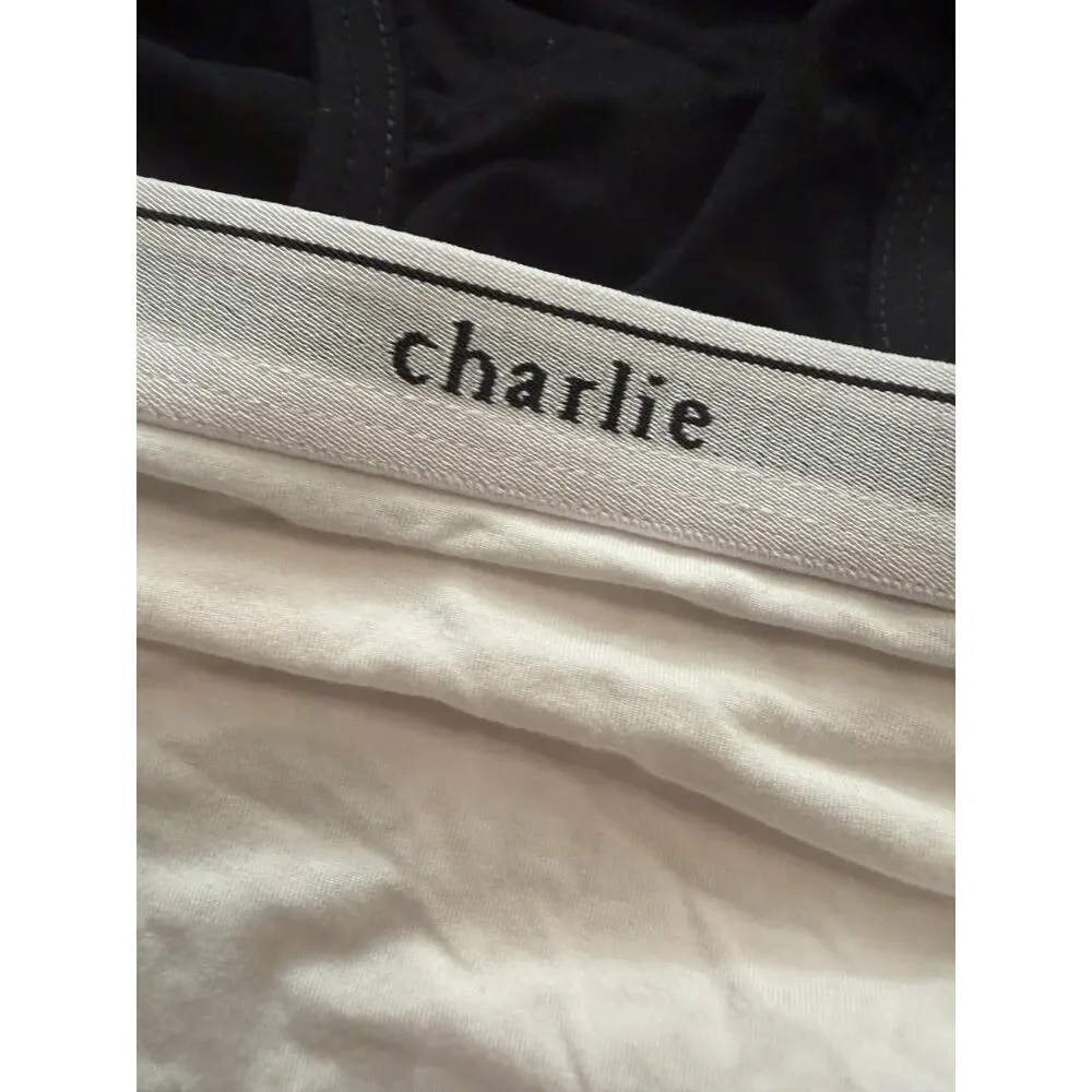 NEW 3 PC Set Charlie By MZ Mens Minimal Muscle Bikini Briefs Black White Grey M